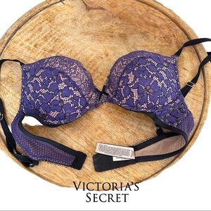 Blue 32B • Victoria’s Secret • Dream Angels Plunge push-up bra
